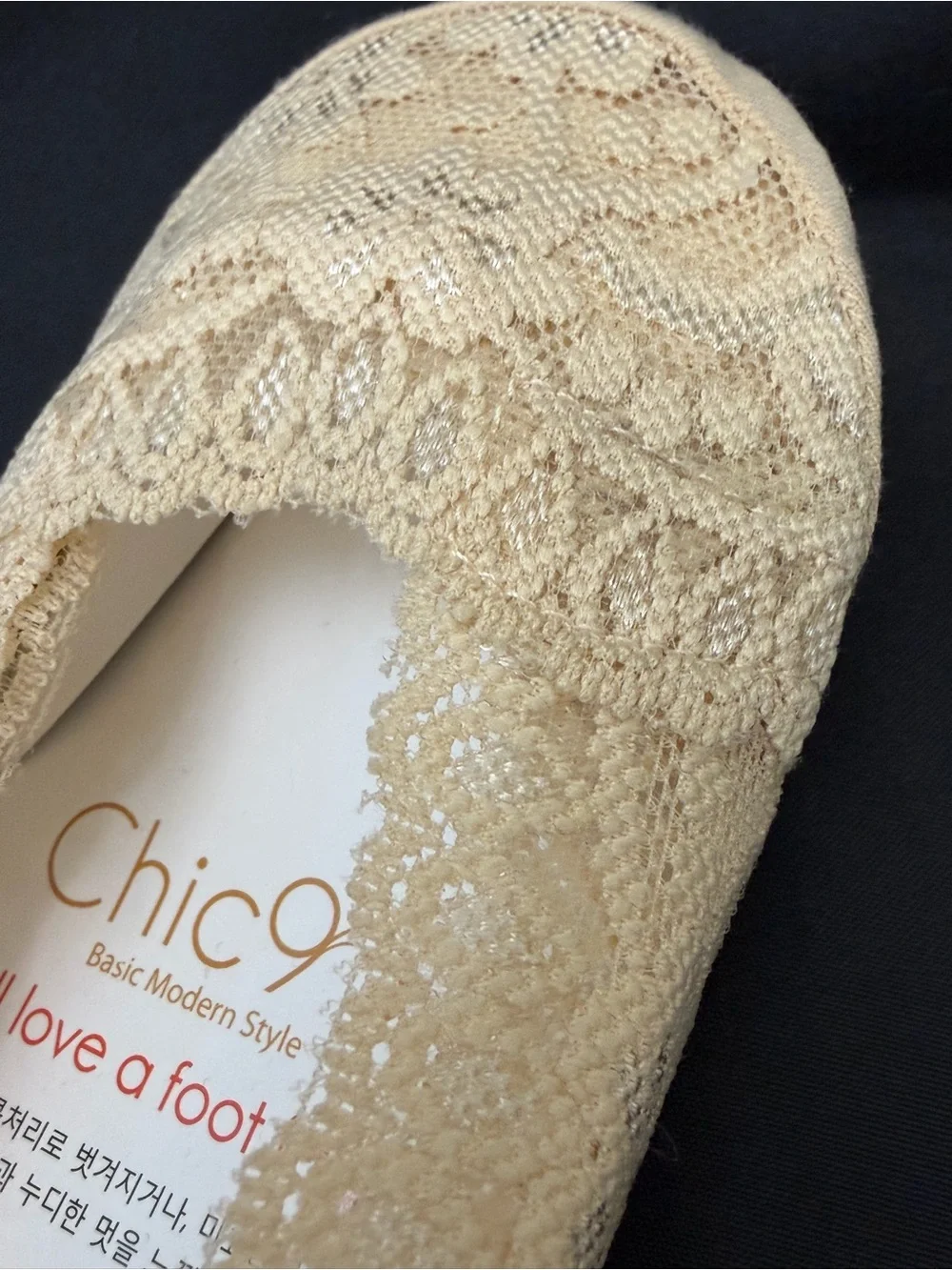 1 Pair Women’s Lace No Show Liner Socks Low Cut Non Slip Invisible Socks